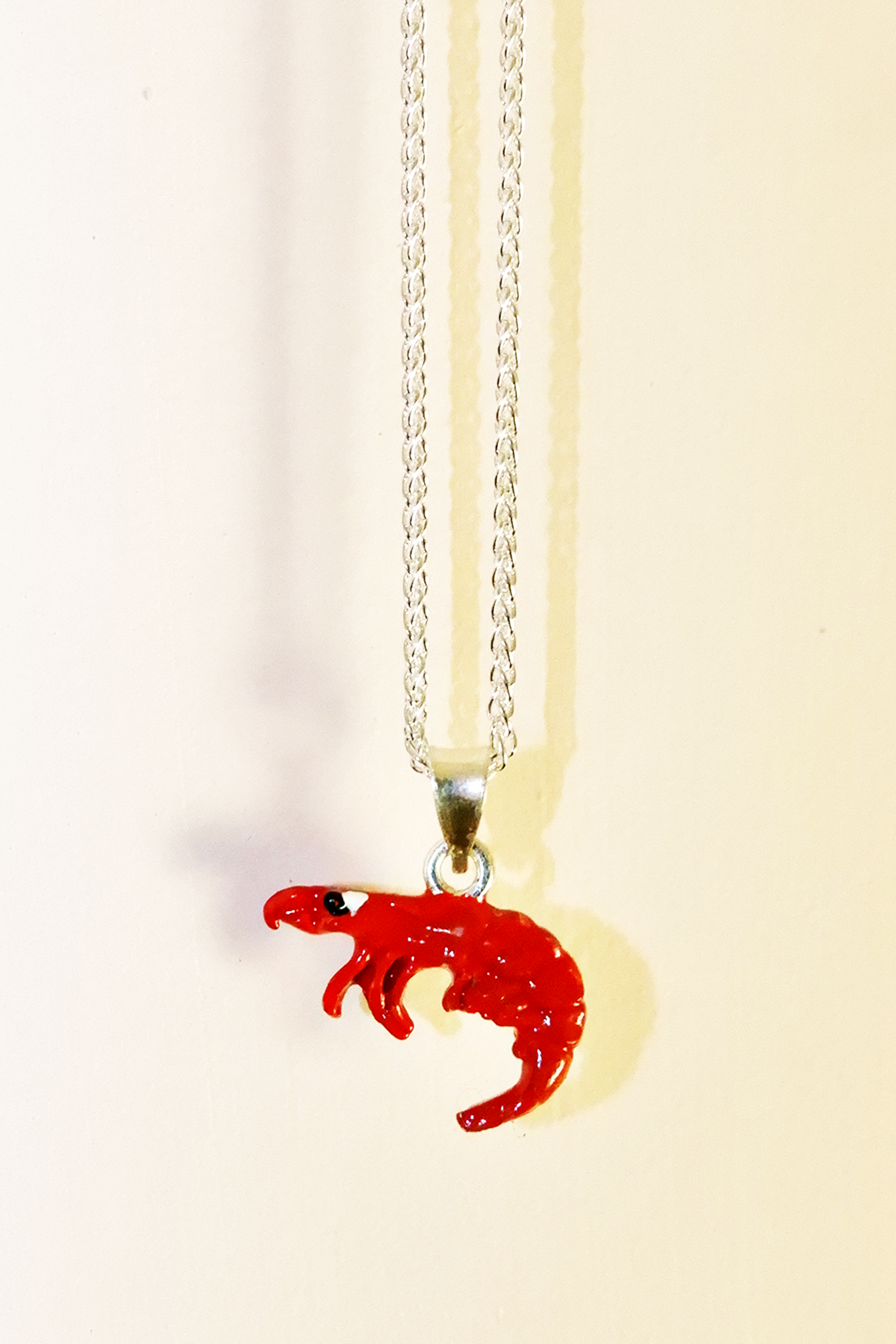 Red Prawn Cocktail Necklace